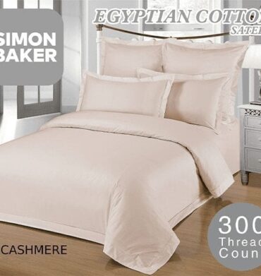 Simon Baker 300TC Flat Sheet Cashmere