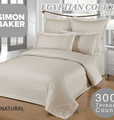 Simon Baker 300TC Flat Sheet Natural