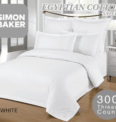 Simon Baker 300TC Flat Sheet White