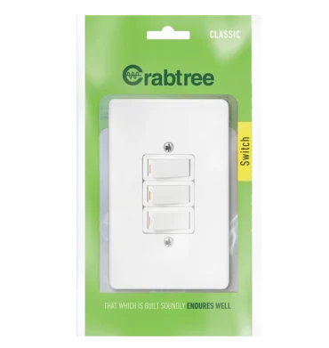 Crabtree 18012-101 3 Lever 1 Way Switch