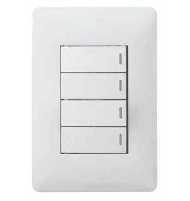 Legrand 4 Lever Switch White