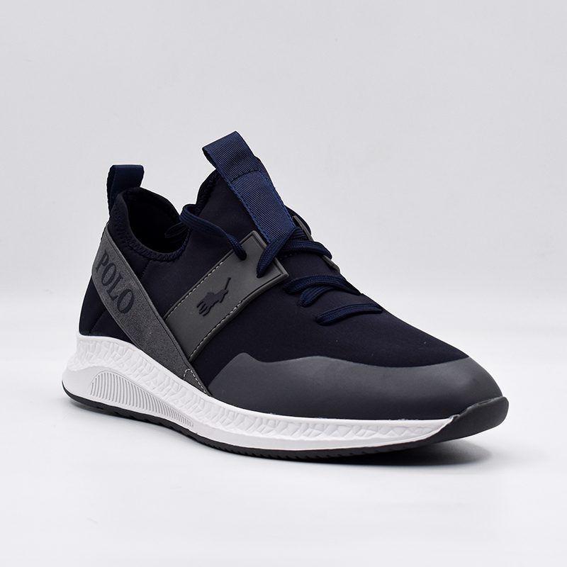Athleisure side flash polo sneaker Navy (2)