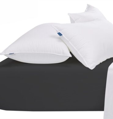 Egyptian Cotton Co 400TC F/Sheet - Black
