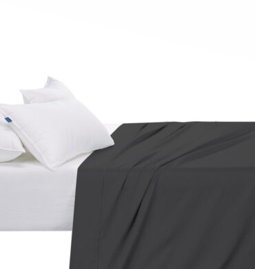 Egyptian Cotton Co 400TC Flat Sheet - Black