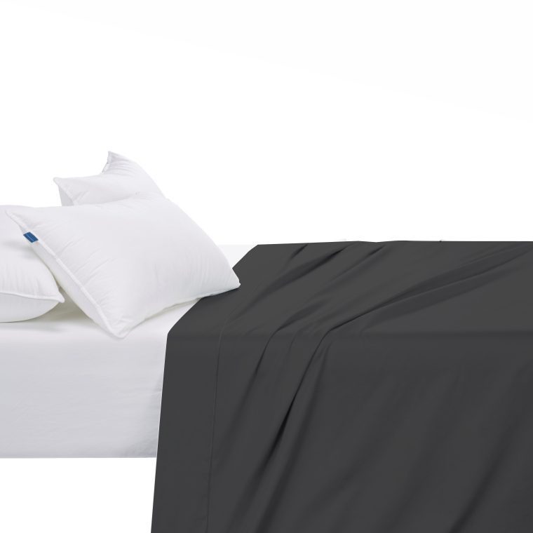 Egyptian Cotton Co 400TC Flat Sheet - Black