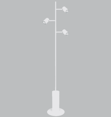Bright Star SL406 White Metal Floor Lamp
