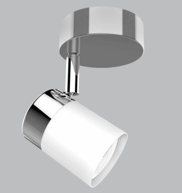 BS S170/1 Matt White and Polished Chrome Spotlight