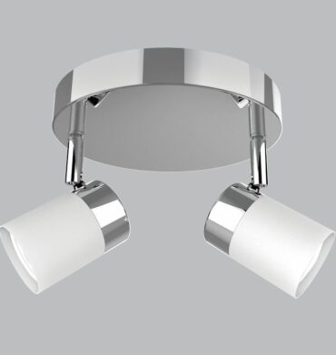 BS S170/2 Matt White and Polished Chrome Spotlight