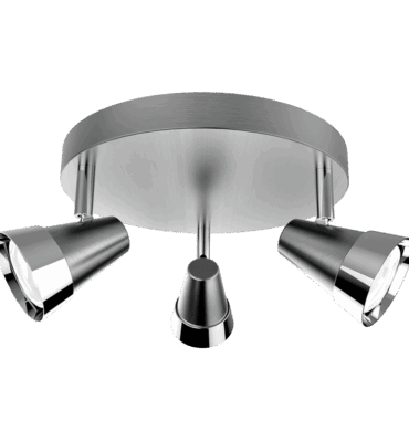 BS S171/3 Satin Chrome and Polished Chrome Spotlight