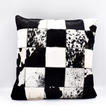 Nguni Scatter Cushion Black and White Checkered