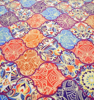 Turktex 40Cm African Print Blue and Purple Fabrics