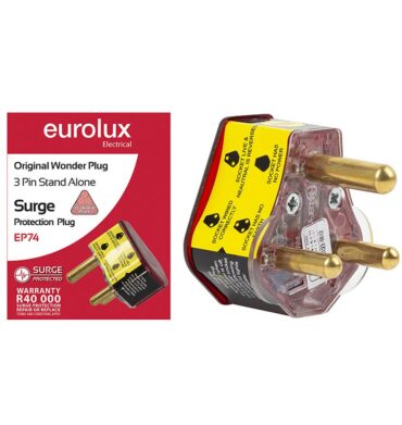 Eurolux EP74 3 Pin Stand Alone Surge Protector Plug