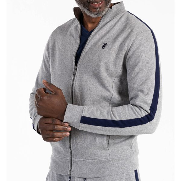 Pringle Grey Knitwear Zip Up Sweatshirt - Image 2