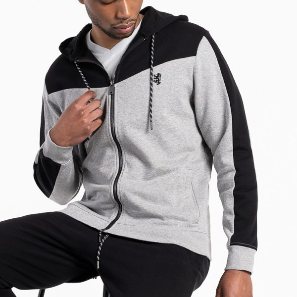 Pringle Grey Knitwear Zip Up Hoody