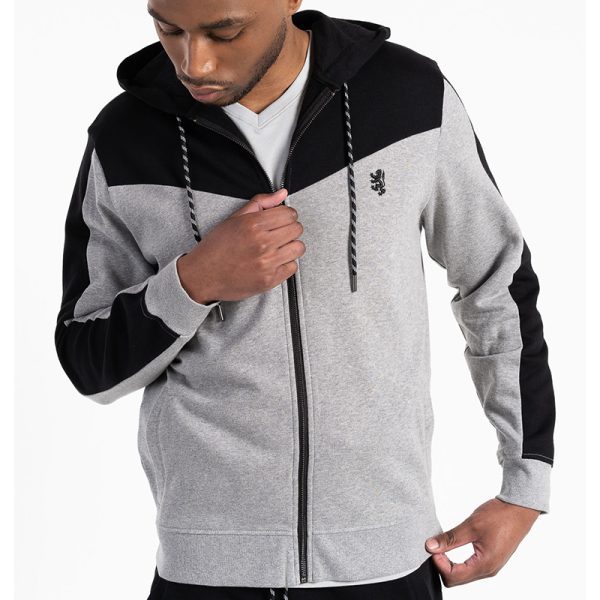 Pringle Grey Knitwear Zip Up Hoody - Image 4