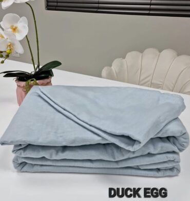 Simon Baker Cotton Flannel Sheet Set - Duck Egg
