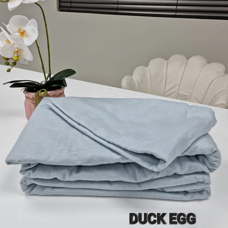 Simon Baker Cotton Flannel Sheet Set - Duck Egg