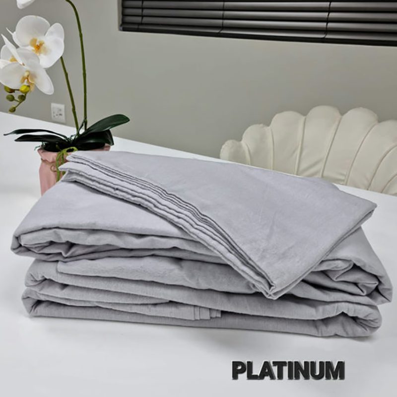 Simon Baker Cotton Flannel Sheet Set - Platinum