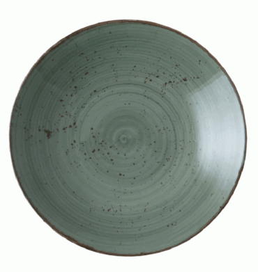 Continental Homeware Rustic Dark Green Coupe Plate 19cm