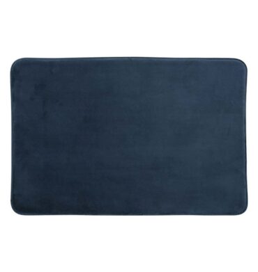 Waltex 1Piece Memories Foam Plain Mat Navy 50x80cm