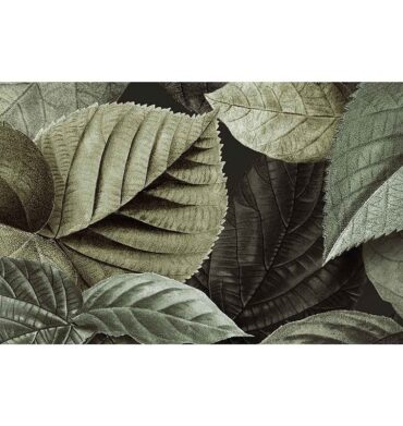 Waltex Leaves Green Monochromatic Leaves Bathmat