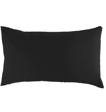 F. Linen 144TC Standard Polycotton P.Case - Black