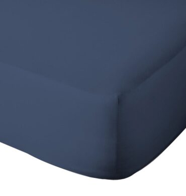 Forever Linen 144TC Polycotton F/Sheet - Mor Blue