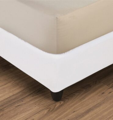 Forever Linen 144TC Polycotton F/Sheet - Natural