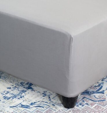 Forever Linen 144TC Polycotton Fitted Sheet - Grey