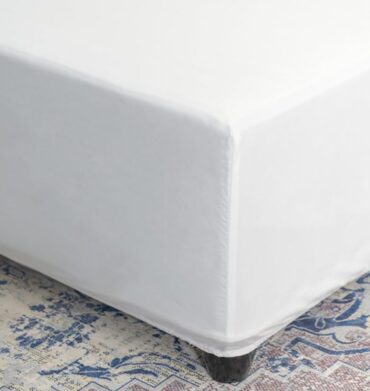 Forever Linen 144TC Polycotton F/Sheet - White