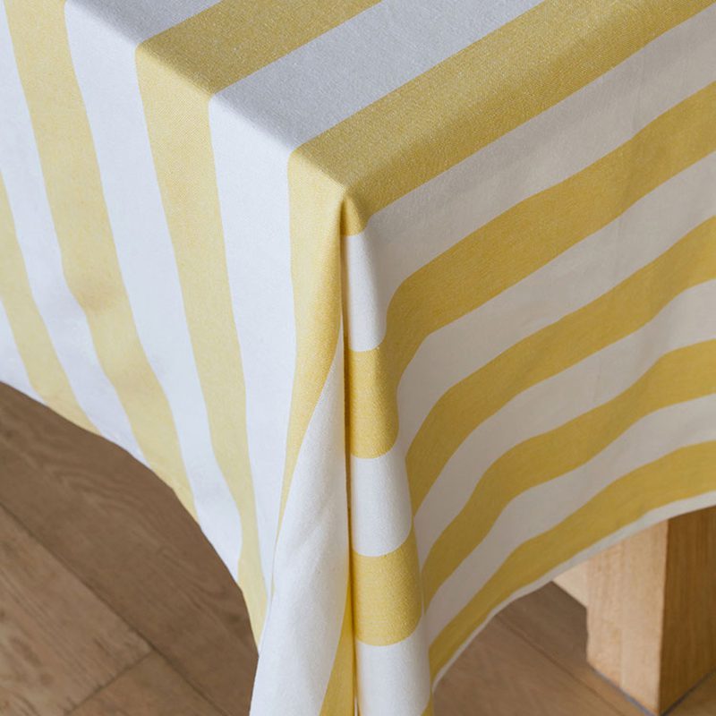 Revana Stripe Yellow Tablecloth