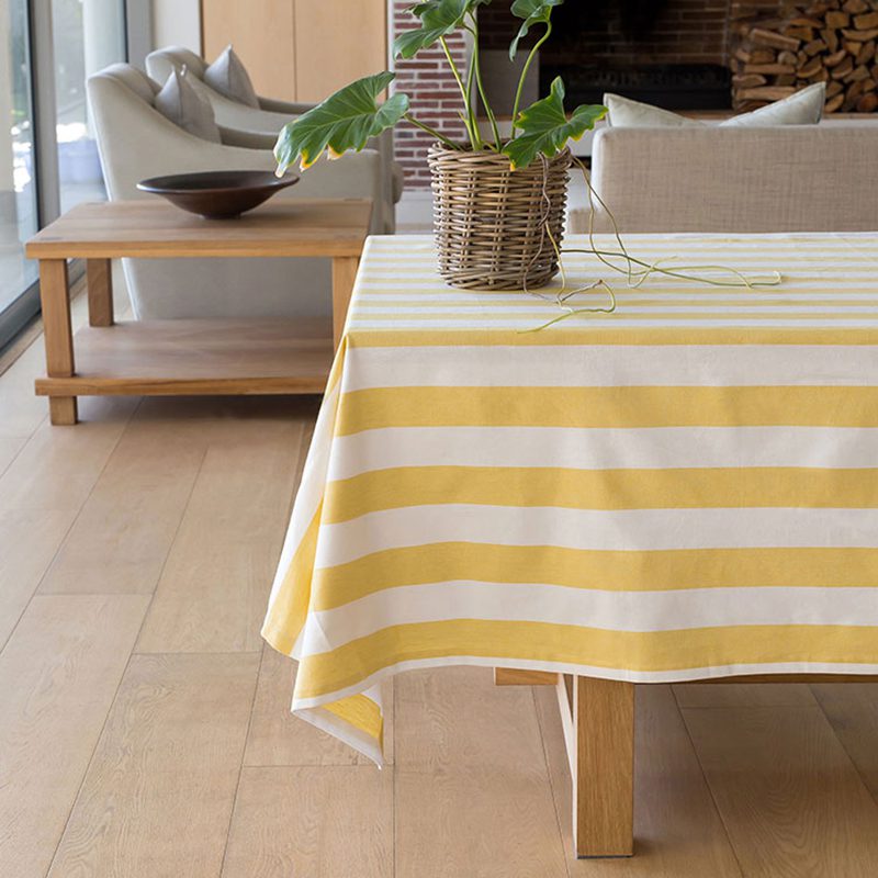 Revana Stripe Yellow Tablecloth