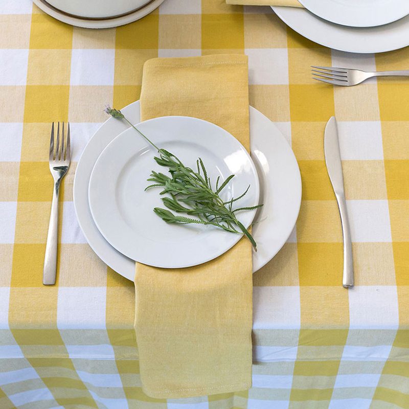 Revana Stripe Yellow Tablecloth