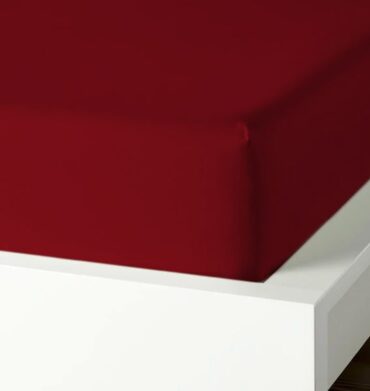 Forever Linen 144TC Polycotton Fitted Sheet - Red