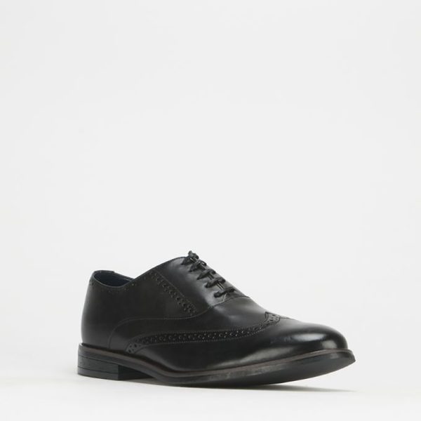 Bata Ambassador Lace-Up Wing-Cap Formal Shoes Black - Image 2