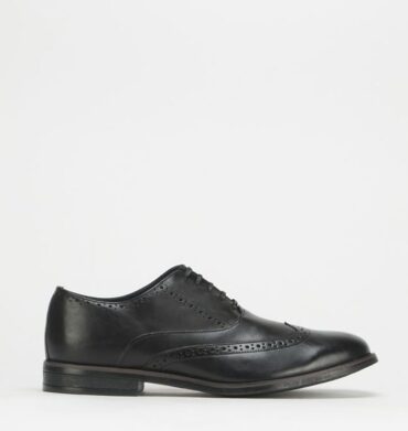 Bata Ambassador Lace-Up Wing-Cap Formal Shoes Black