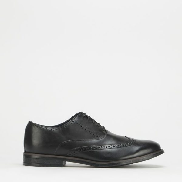 Bata Ambassador Lace-Up Wing-Cap Formal Shoes Black