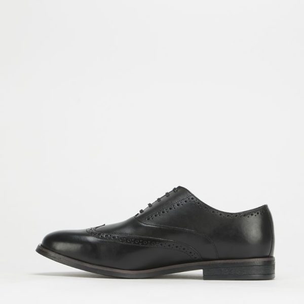 Bata Ambassador Lace-Up Wing-Cap Formal Shoes Black - Image 3