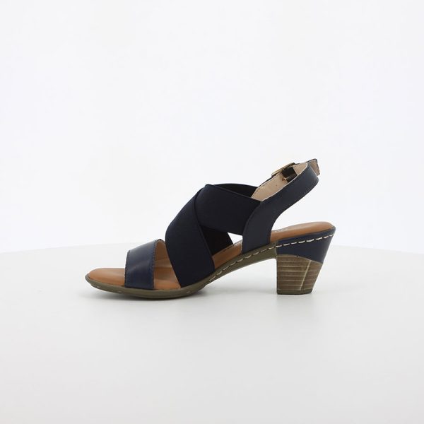 Hush Puppies Kunis Burnished Block Heel Navy - Image 5