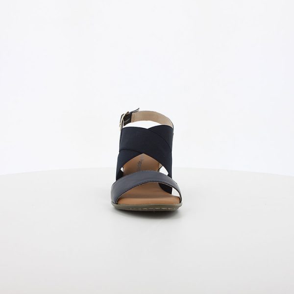 Hush Puppies Kunis Burnished Block Heel Navy - Image 2