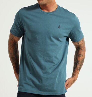 Polo Crew Neck Short Sleeve T-Shirt Teal