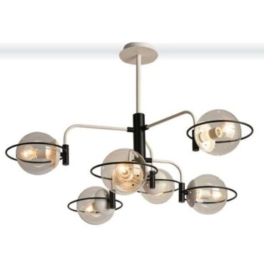 S.L ELR-4065-WB White & Black Glass Light