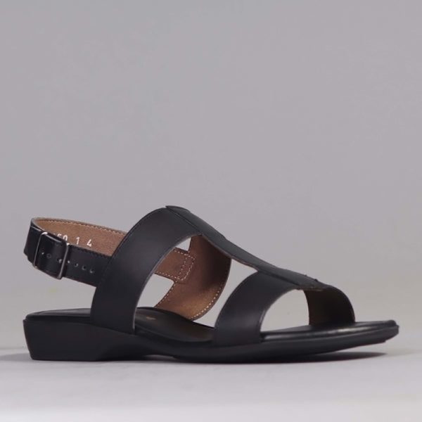 Froggie Slingback Flat Sandal in Black - 12505 - Image 3