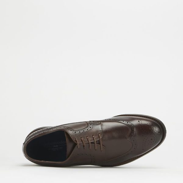 Bata Ambassador Wing Formal Shoes Choc Brown - Image 4