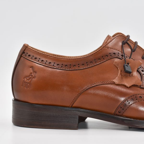 Polo Wing Cap Gibson Leather Lace Up Tan - Image 4