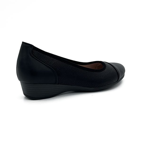 Hush Puppies Rishelle Low Wedge Toe Cap - Black