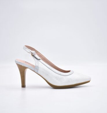 Hush Puppies Phoebe Crackle Court Heel - Pear