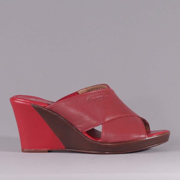 Froggie Slip-on Wedge in Red - 12287