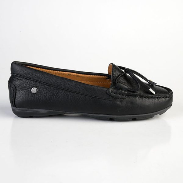 Hush Puppies Tailor Leather Moccasin Loafer Black