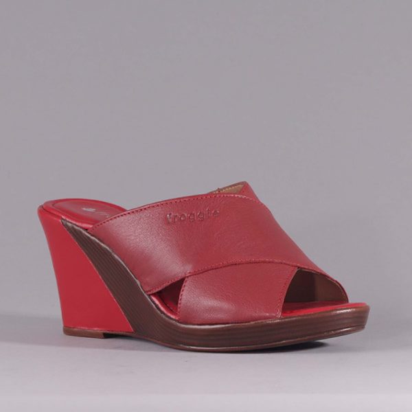 Froggie Slip-on Wedge in Red - 12287 - Image 3